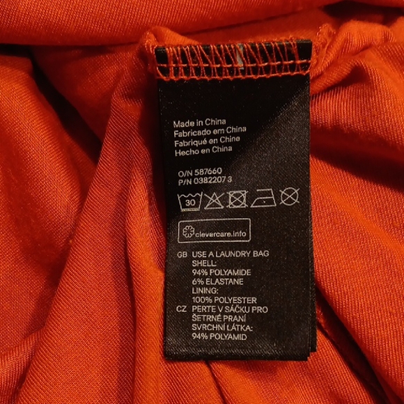 Divided By H&M Dark Burnt Orange Crochet  3/4 Sleeve Dress - Picture 6 of 9